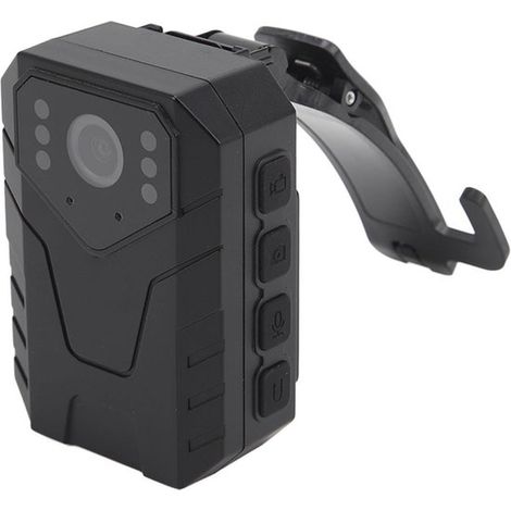 Telecamera di polizia HD 1296P con 128 GB di memoria, impermeabile - Bodycam con visione notturna e GPS - Per forze dell'ordine. (1/5)