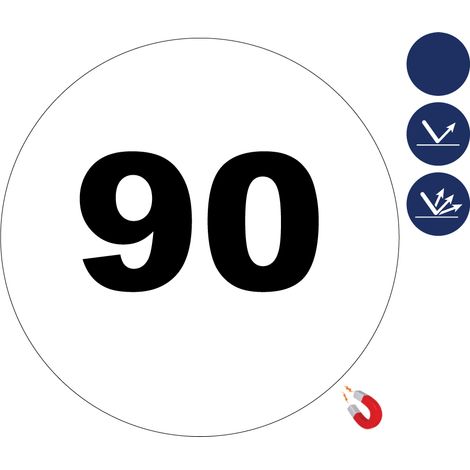 Disque limitation de vitesse 90 - Ø 200mm Magnétique - standard - 3340631