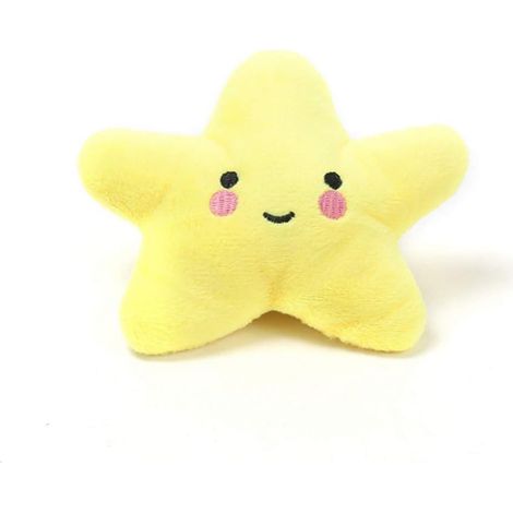 jouet couineur en peluche jaune pour chien de petite et moyenne taille (1/5)