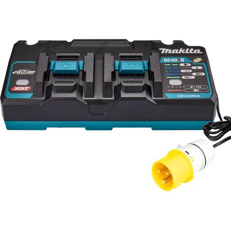 Makita 191N07-2 DC40RA XGT Two Port Fast Charger 110V MAKDC40RBL (1/3)