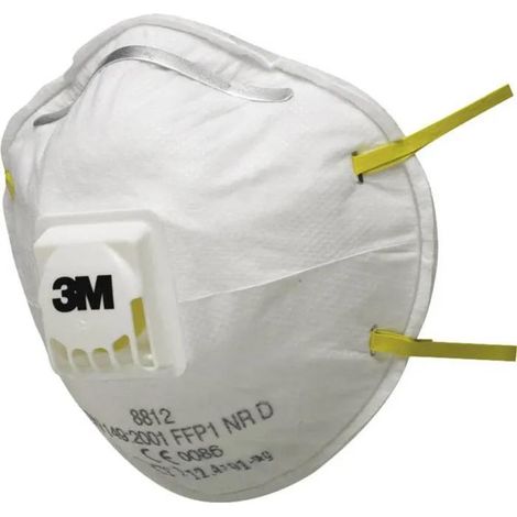 3M 8812 Mascarilla blanca FFP1 con válvula de exhalación