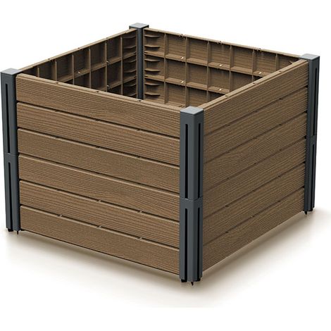 PROSPERPLAST WARZYWNIAK-RABATA OGRODOWA BASE PLANET 61,8x61,8x46cm BRĄZ