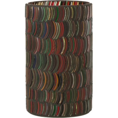 Photophore Design "Mosaic Courbe" 23cm Multicolore (1/5)