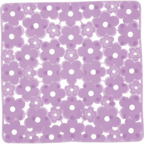 Duschmatte Lilla Margherita 51,5 x 51,5 cm quadratisch, rutschfest aus PVC