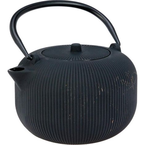 Hervidor de hierro fundido negro de 1 litro (1/4)