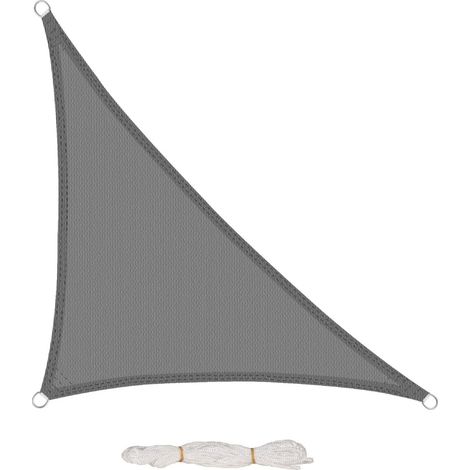 Voile d'ombrage Imperméable, Protection Solaire, Coupe-Vent, Tissu PEHD, Protection des Rayons UV， Coutures transversales, Robuste et Stable, pour Jardin Terrass Balcon