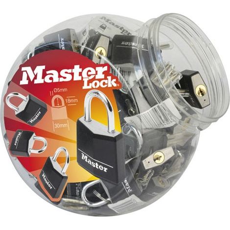 Cadenas Master Lock Alu 30mm Noir Sécurité Compacte, Corps Alu Vinyle Noir - Master Lock