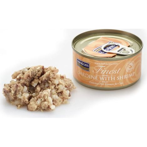 Fish4Cats - Sardines aux crevettes - Aliment humide pour chat 70 g