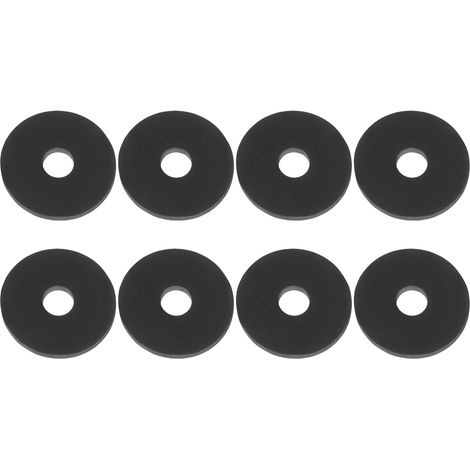 8 Pcs M6 Rondelle Plate En Silicone 6mm ID 20mm OD Noir (1/5)