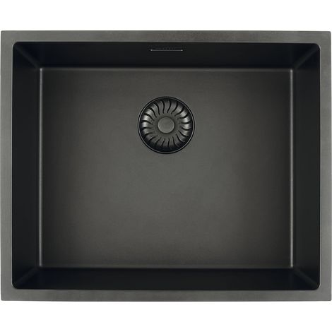 SOLIDO 2D-Spüle CAGRPP50BK-TU Black Line, Schwarz