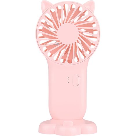 Mini ventilateur portable à 3 vitesses réglables, rechargeable par USB, avec interrupteur marche/arrêt et un design élégant. (1/5)