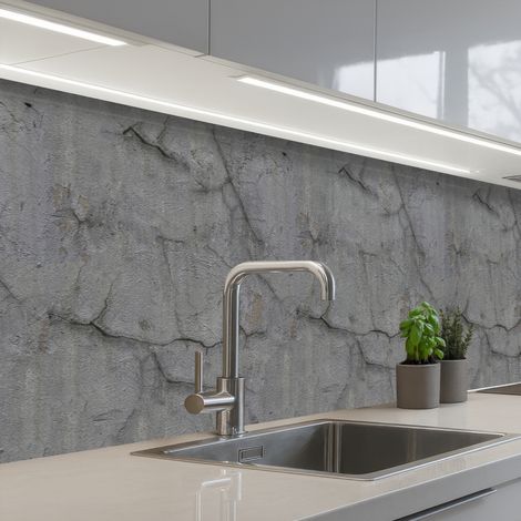 Kitchen Splashback Old - Concrete - Wall 250x60 cm