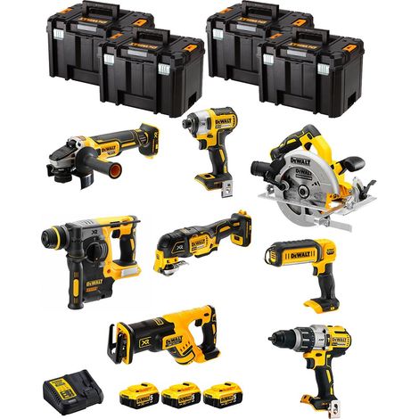 DeWALT Kit DWK803T (DCD996 + DCH273 + DCG405 + DCF887 + DCS355 + DCS367 + DCS570 + DCL050 + 3 x 5,0 Ah + DCB115 + 4 x TSTAK VI) (1/5)