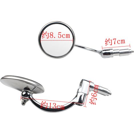 Universal motorcycle rearview mirror, handlebar mirror for electric vehicles, reflector, retro motorcycle modification (1/5)