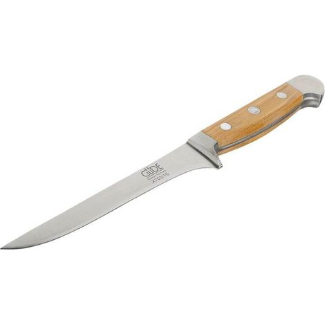 Güde Solingen-Cuchillo de deshuesar Forjado, 16 cm, Madera, Alpha-Olive-Doble virola, Hecho a Mano en Alemania, Chrome Steel, Marrón