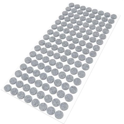 Adsamm® / 128 x feltrini autoadesivi/Grigio/ø 12 mm/Rotondo/piedini per mobili in feltro da 3.5 mm di spessore/pad protettivi per arredi (1/2)