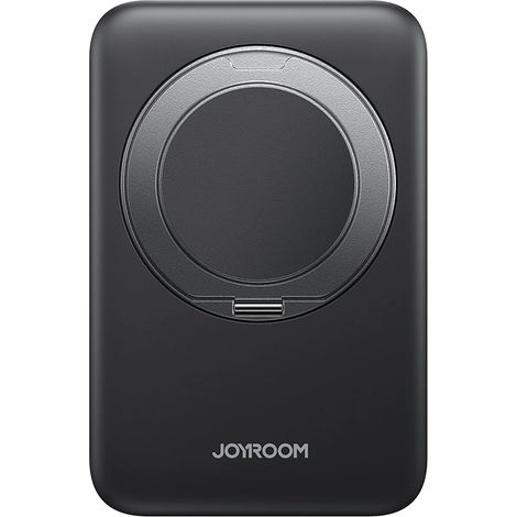 Batería externa Joyroom JR-PBM12 de 10000 mAh, compatible con MagSafe de 22,5 W, carga inalámbrica de 15 W, con base de anillo - Negra