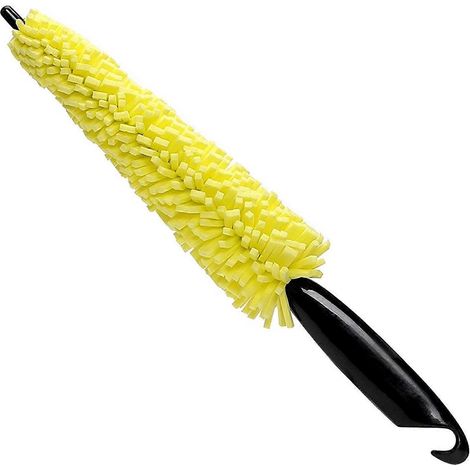 Brosse de lavage auto - Brosse de lavage auto avec manche en plastique pour le nettoyage des roues de véhicules (1/5)