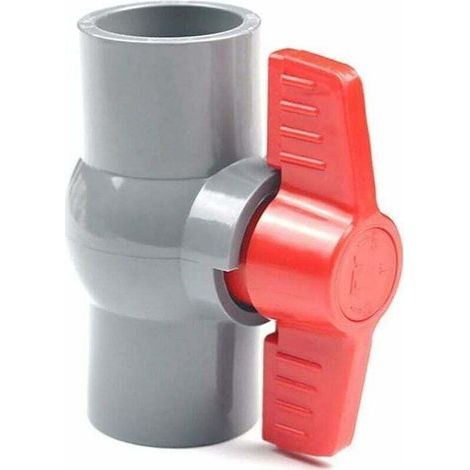 Vanne à boisseau sphérique en PVC, valve à boisseau sphérique en plastique (φ40 mm) (1/4)