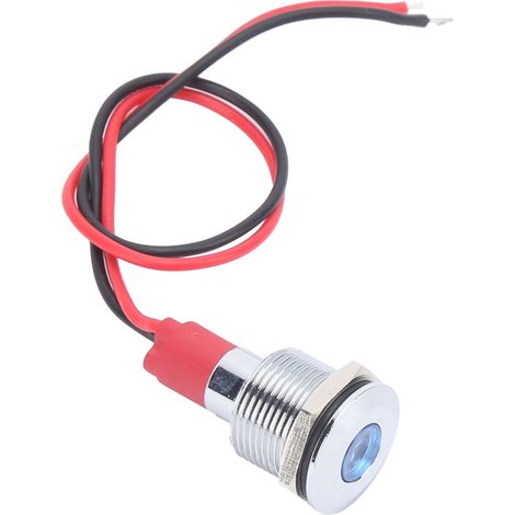 Voyant LED de 12 mm, étanche IP66, avec câble, bleu (1/5)