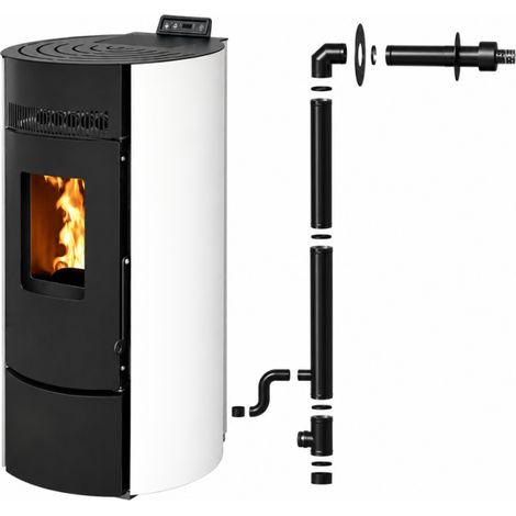 Pack Poêle à granulés étanche LEANDRO 9 kW + kit ventouse - (1/5)