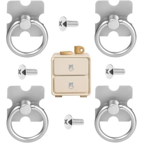 4 PCS Poignées de Tiroir et Anneau de Tirage Boutons de Tiroir Vintage Poignées Poignées Décoratives Antiques Boutons de Porte d'Armoire Poignée Monotrou en Alliage pour Armoire Placard Commode (1/5)