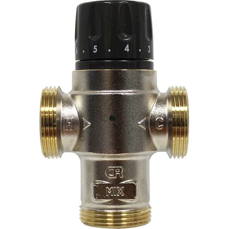 Mitigeur thermostatique domestique 521 en T avec clapet anti-retour intégrés - Ø 1" (26/34) - Thermador (1/5)
