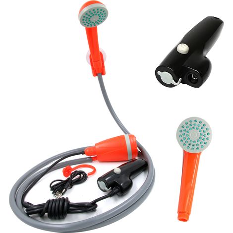 Douche électrique USB pour camping et randonnée, nettoyage extérieur en voiture, outil de douche portable (1/5)