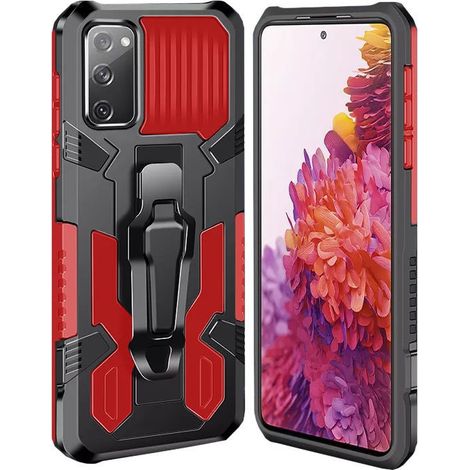 Hybrid-Schutzhülle mit Ständer für Samsung Galaxy A02s, Rot (1/5)