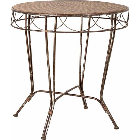 Mesa de metal 75.5x75.5x76.8h cm (1/5)