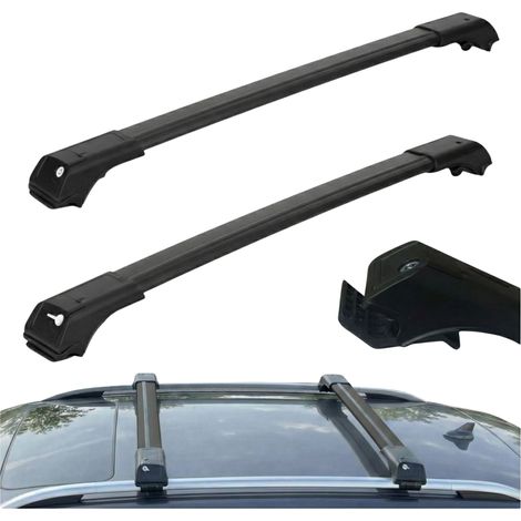 Portaequipajes de techo para rieles clásicos para Volkswagen T5/T6 2003-2024 negro (1/5)