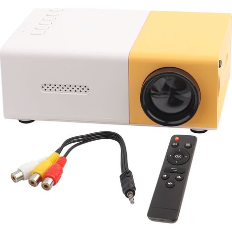 Mini projecteur LED portable et élégant pour home cinéma, haute définition, compatible 1080p, HDMI, VGA, lecteur multimédia, prise US 110-240 V (1/5)