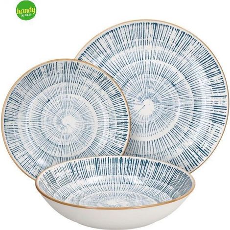 Servizio piatti Madison Virtuo Tognana blu 18 pz