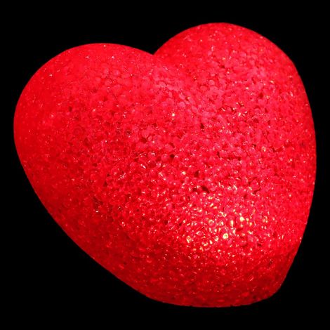 Lampe LED de Bureau Forme de Cœur Rouge Décorative pour Chevet et Table Veilleuse Économe Énergie pour Saint-valentin et Décoration Intérieure (1/5)