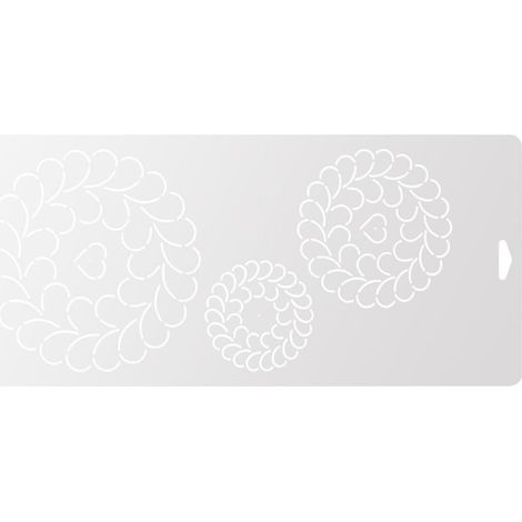 Gabarit Quilting en Pp Blanc, Outil Patchwork Pratique Formes de Découpe, Glisse Facilement sur Tissu, pour Travaux de Couture DIY (1/5)