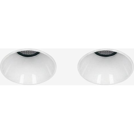 Pack de 2 downlights LED empotrables sin marcos trimless redondos Ø5,3 cm para exterior en aluminio Luisiana SKLUM (1/5)