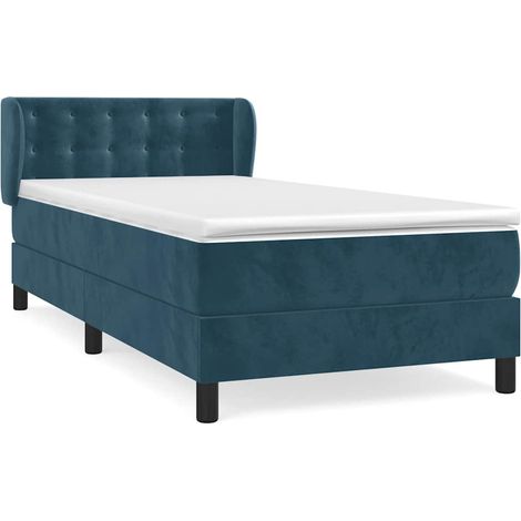 Maison Exclusive - Cama box spring con colchón terciopelo azul os (1/5)