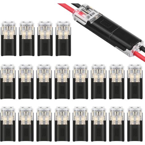 Confezione da 20 connettori per cavi automobilistici a 2 pin - Connettore a connessione rapida 18-24 AWG - Connettore a crimpare - Connettore per cavi (1/5)