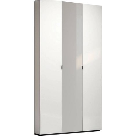 Großer Mehrzweckschrank Enza, 22 Fächer, 19x200h cm Weiß