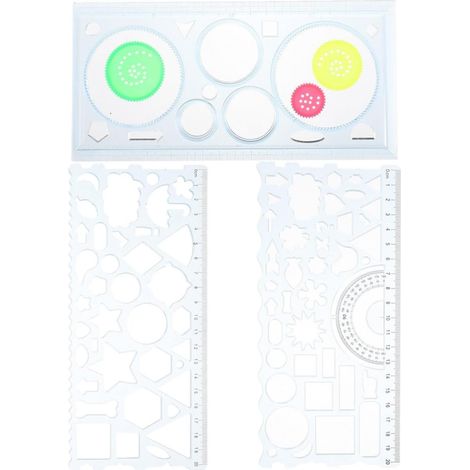 Gabarits de dessin en plastique ERINGOGO, outil géométrique (1/5)