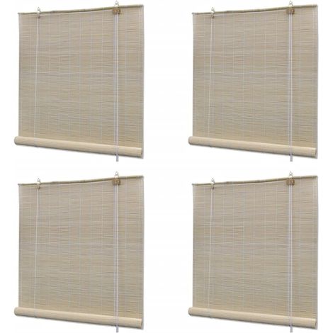 Bambusrollos Natur 4 Stk. 120x160 cm