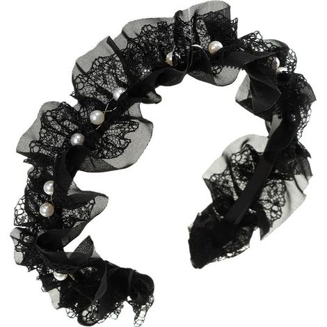 Headband - Gothic Lace Headband - For Cosplay Halloween Party - Black - 1 Piece (1/5)