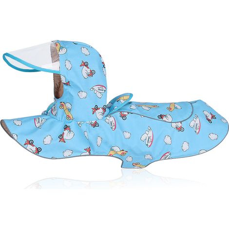 Imperméable pour chien de grande taille, coupe-vent pour animal de compagnie, imperméable bleu, vêtements pour animaux de compagnie, imperméable L (1/4)