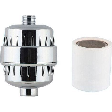 Filtre de douche à 20 couches, scellé, filtration à haute efficacité, matériau ABS, argent (1/5)