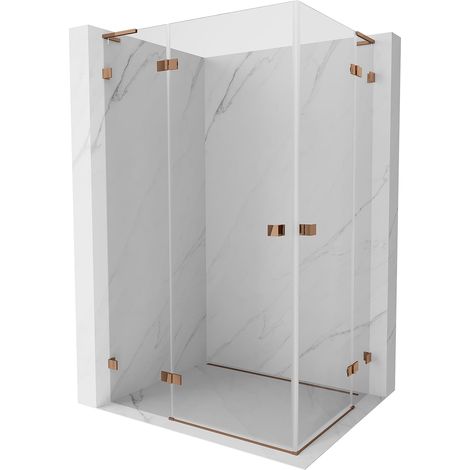 Mexen Lunar L Duo Duschkabine Schwingtür 110 x 70 cm, transparent, Roségold - 834L-110L-070P-60-00 (1/5)