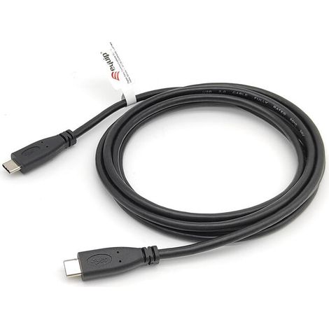 CABLE 2.0 USB-C MACHO USB-C MACHO 2M TRANSFERENCIA 480MBPS COLOR NEGRO (1/3)