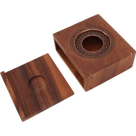Chauffe-théière à bougie style japonais en noyer, chauffe-théière universel pour la maison (1/5)