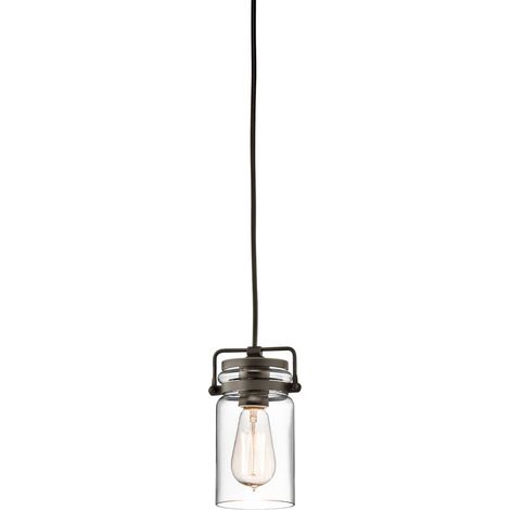 Elstead Brinley - Mini suspension à 1 ampoule au plafond bronze antique, E27 (1/5)