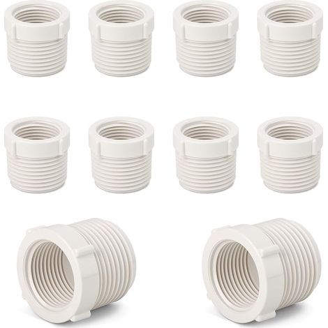 10Pcs 1" x 3/4" PVC Bague Réduction Filetée (1/5)