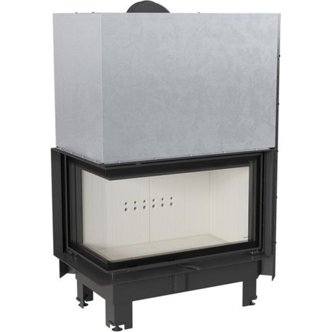 Inserto para chimeneaMBO 15 BS cristal en el lado izquierdo cristal curvado puerta de guillotina (1/5)